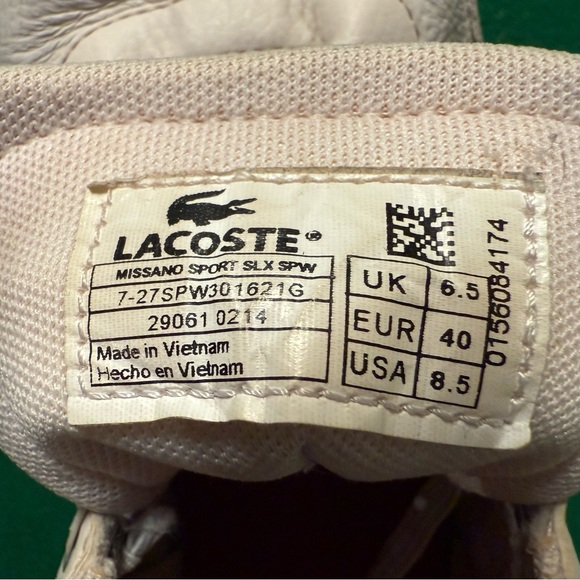 B1 / Lacoste White Sneakers for Women with Elastic Lases - Picture 10 of 10